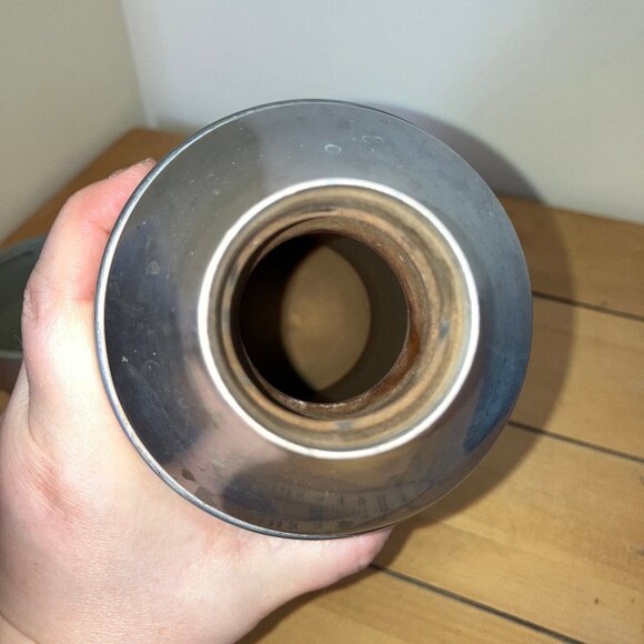 Uno Vac Coated Stainless Steel Thermos Lg 32oz DAMAGED Vintage Industrial Look - Picture 13 of 13